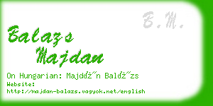 balazs majdan business card